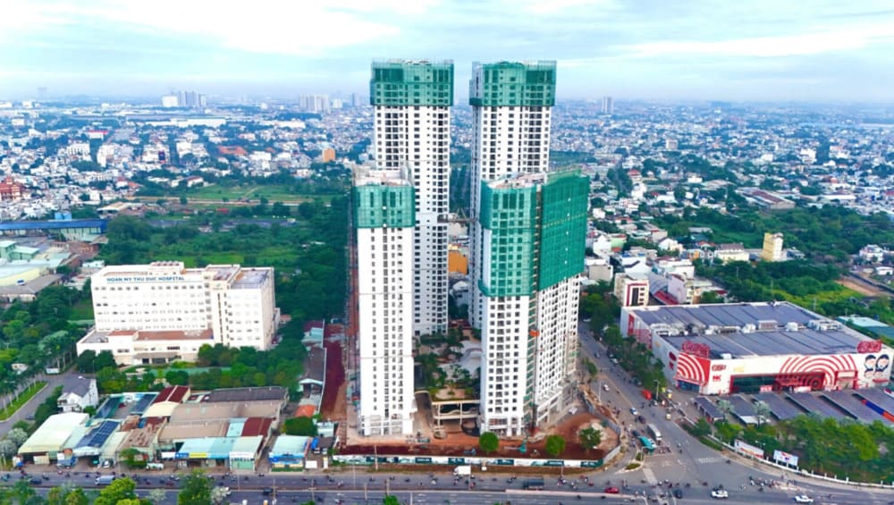 Các block tại Green Skyline đều đang trong quá trình cất nóc