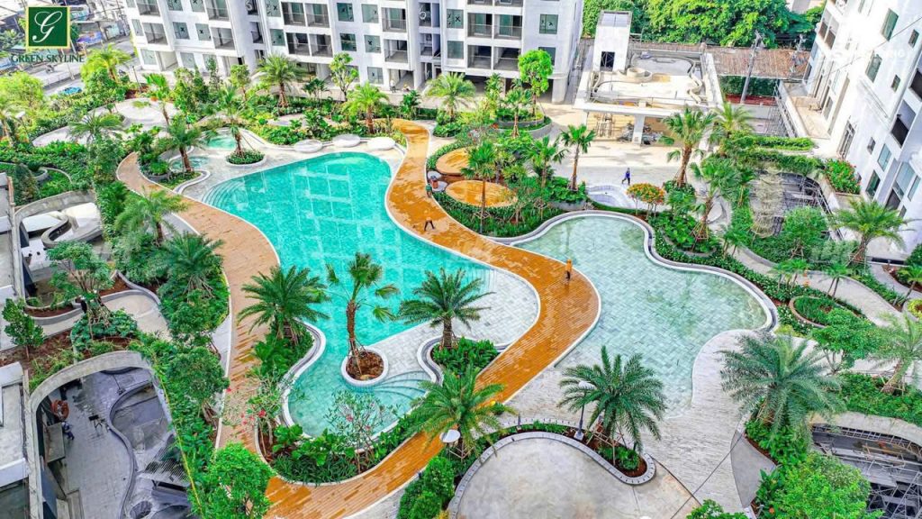 Dự án Green Skyline khẩn trương hoàn thiện các hạng mục tiện ích