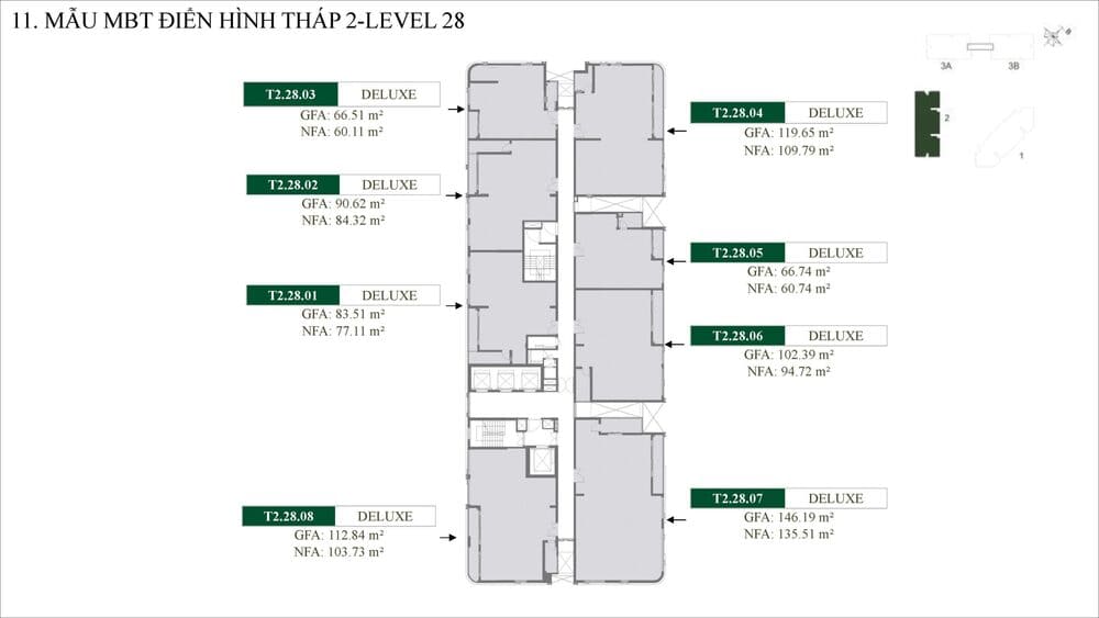 Căn hộ được bố trí với mật độ đảm bảo thông thoáng